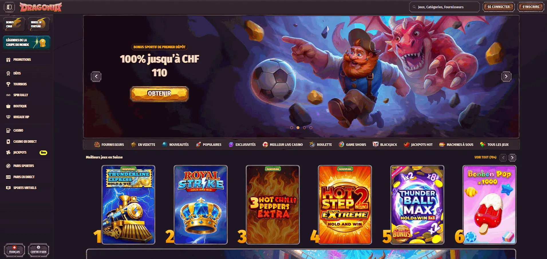 Nouveau casino en ligne Dragonia
